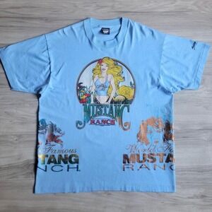 RARE 90s Vintage Mustang Ranch Shirt